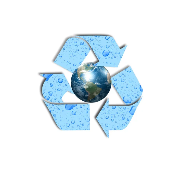 Símbolo Protección Del Medio Ambiente Tecnología Reciclaje — Foto de Stock