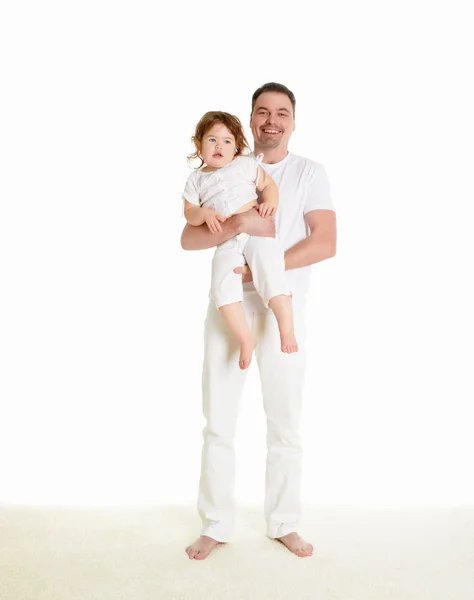 Portret van een vader met zijn dochtertje — Stockfoto