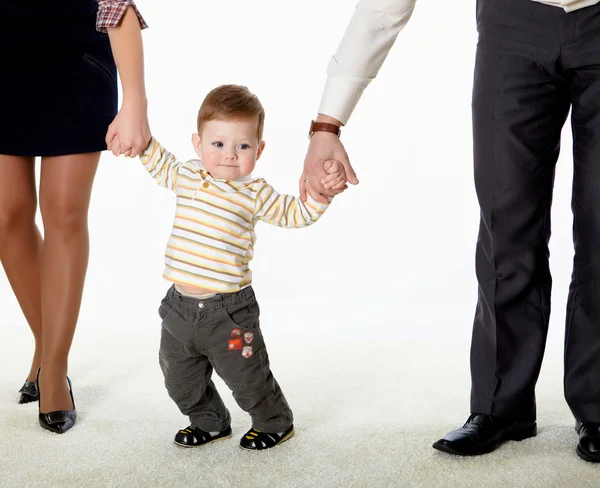 Little baby learning how to walk — Stock Photo, Image