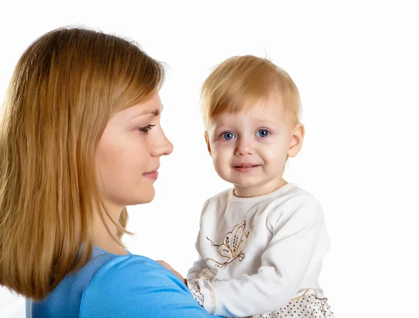 stock image Young mother having fun with her little son