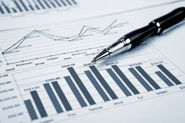 Financiële Grafieken Grafieken Tabel — Stockfoto
