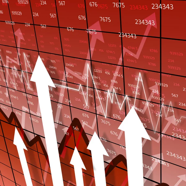 Gráficos Gráficos Financeiros Empresariais Como Símbolos Crescimento — Fotografia de Stock