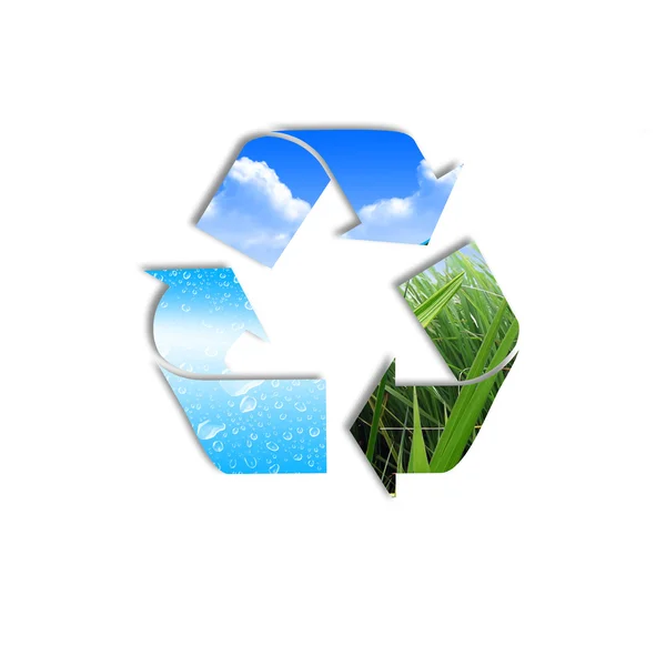 Símbolo Protecção Ambiente Tecnologia Reciclagem — Fotografia de Stock