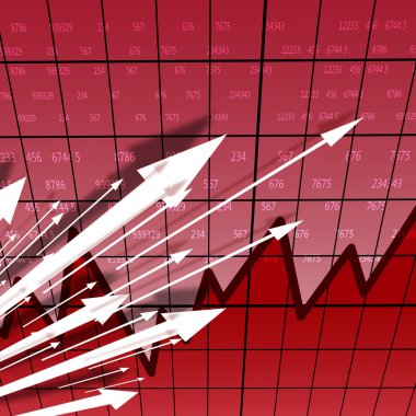 Finans ve iş grafik ve grafik semboller büyüme