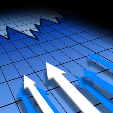 Finans ve iş grafik ve grafik semboller büyüme