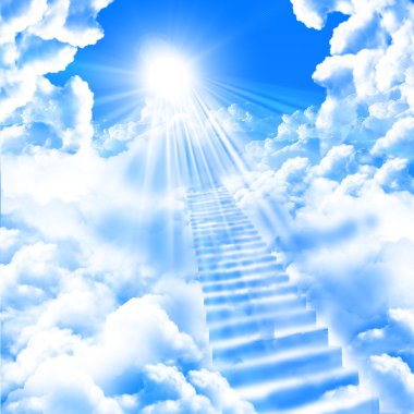 Ladder up to skies clipart