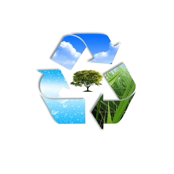 Symbol of environment protection and recycling — Stock Photo, Image