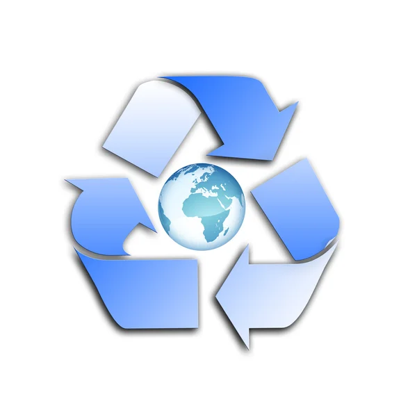 Symbol Für Umweltschutz Und Recyclingtechnologie — Stockfoto