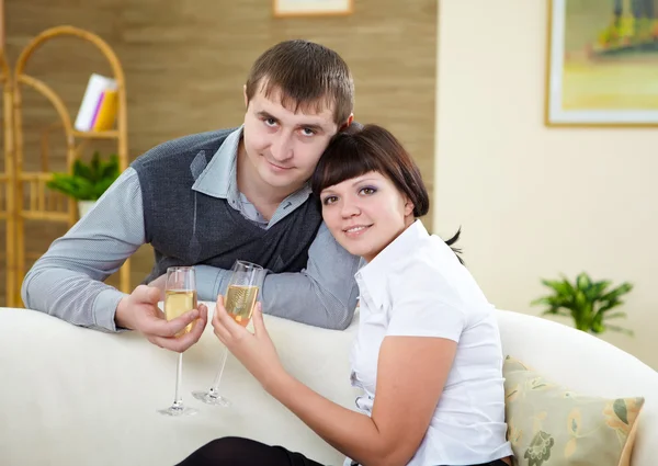 Esposo y esposa celebrando — Foto de Stock
