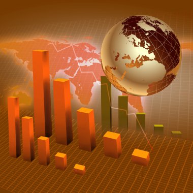 Finans ve iş grafik ve grafik semboller büyüme