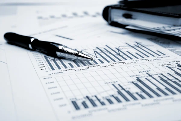 Financial charts and graphs Royalty Free Stock Images