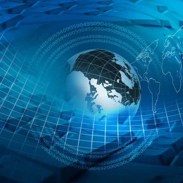 Globales Geschäft Und Moderne Globale Technologie Veranschaulicht — Stockfoto