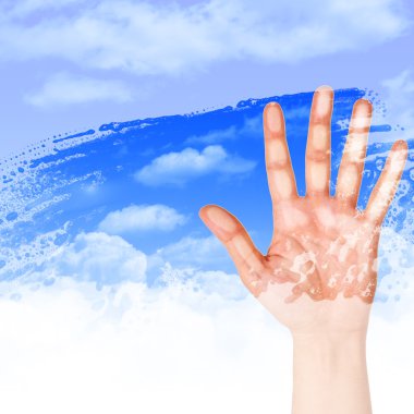 Hand wipes misted window clipart