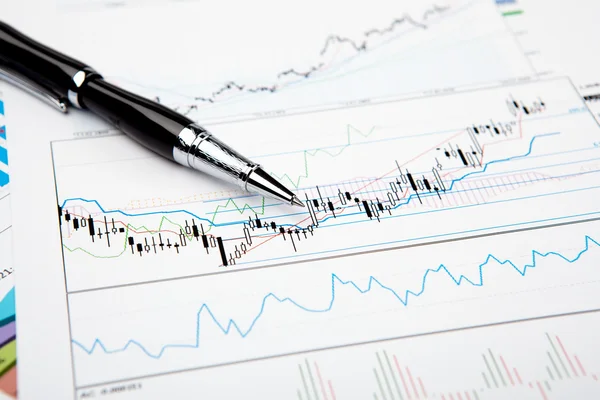 stock image Financial charts and graphs