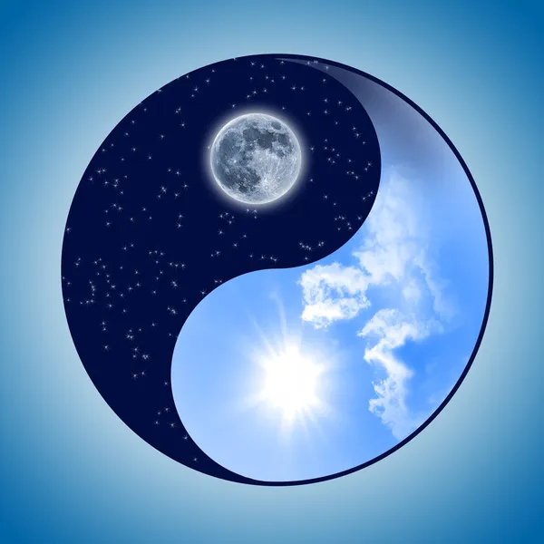 Símbolo de yin y yang del fondo . —  Fotos de Stock