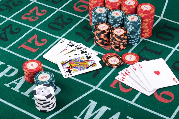 Coloque un jugador de póquer — Foto de Stock