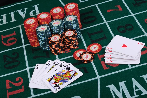 Placera en pokerspelare — Stockfoto