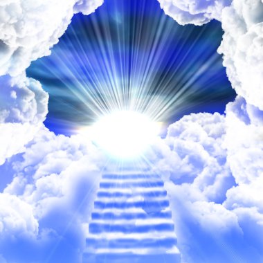 Ladder up to skies clipart
