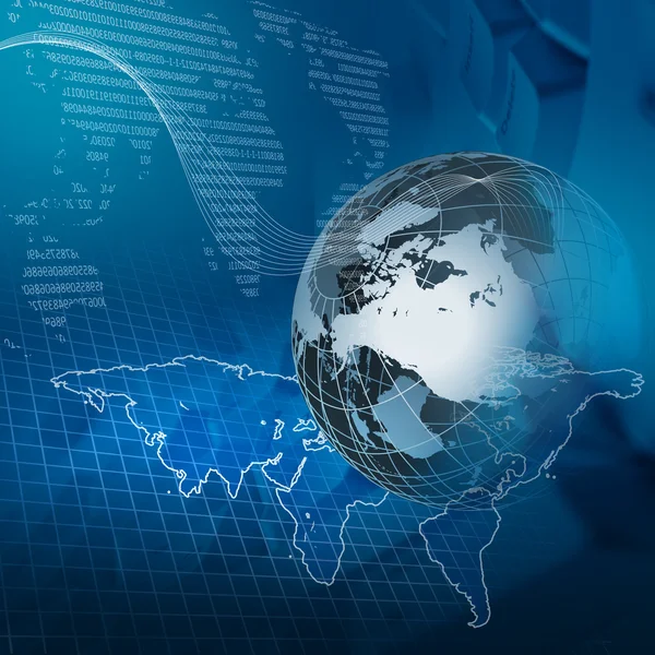Globales Geschäft Und Moderne Globale Technologie Veranschaulicht — Stockfoto