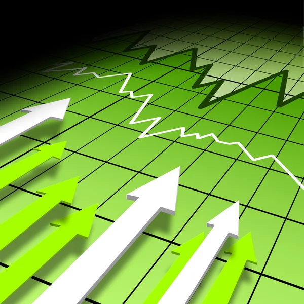 Pénzügyi Üzleti Diagramok Grafikonok Szimbólumok Növekedés — Stock Fotó