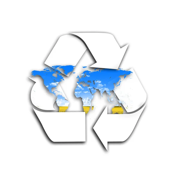 Symbool van bescherming van het milieu en recycling — Stockfoto