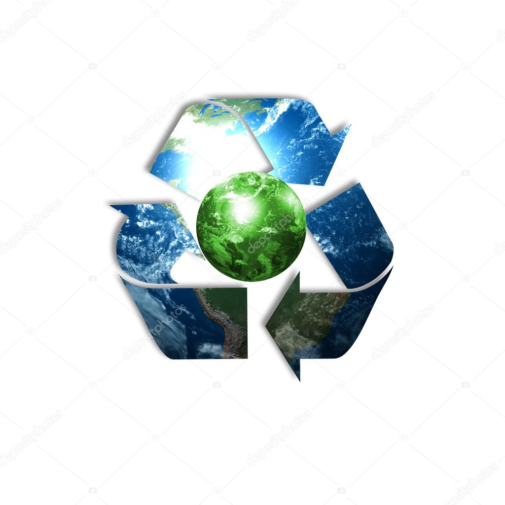 Symbol of environment protection and recycling technology