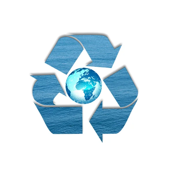 Symbol Für Umweltschutz Und Recyclingtechnologie — Stockfoto