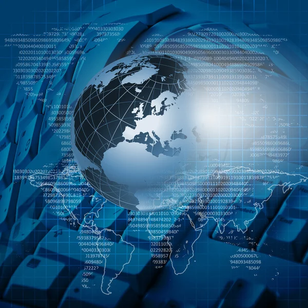 Globala Affärer Och Moderna Globala Teknik Illustrerad — Stockfoto