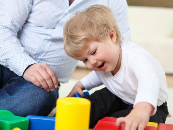 Little boy playing at home — Stock Photo, Image