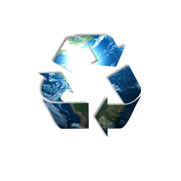 Simbolo della protezione dell'ambiente e del riciclaggio — Foto Stock