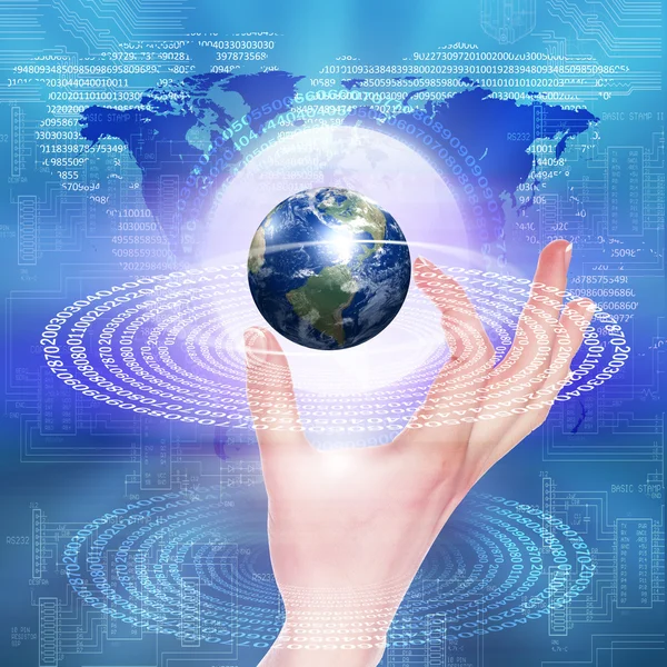 Wereldwijde technologie illustratie — Stockfoto