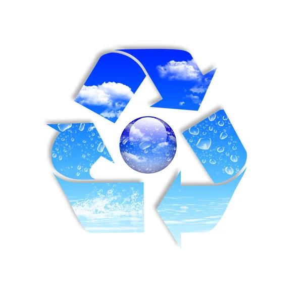 Symbol ochrony środowiska i recyklingu — Zdjęcie stockowe