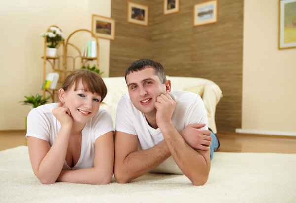 Couple at home relaxing