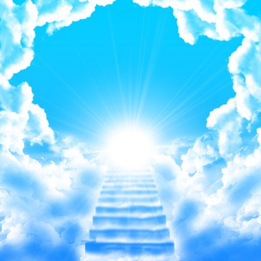 Ladder up to skies clipart