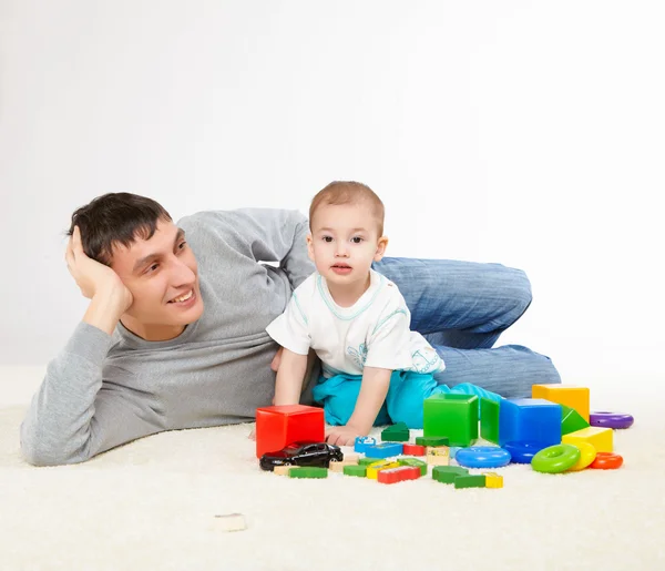 Retrato de um pai com seu filho — Fotografia de Stock