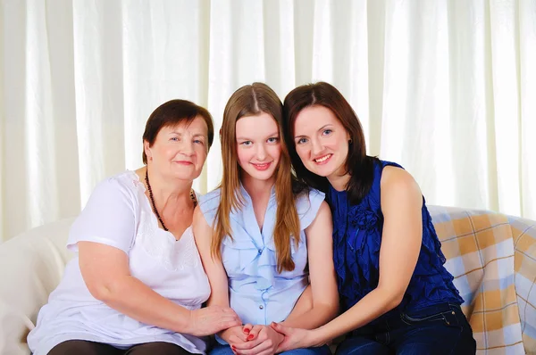 Three generations of women together — Stock Photo, Image