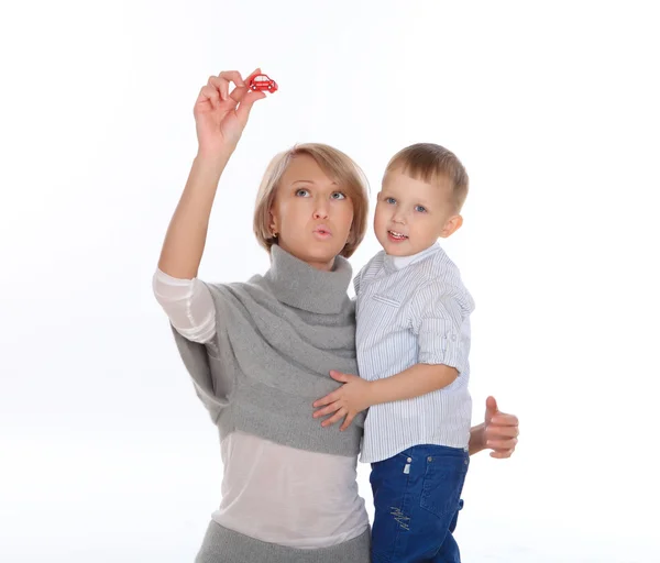 Mother and son at home — Stock Photo, Image