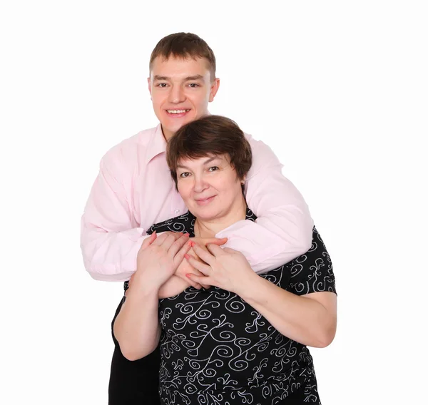 Son with an old mother — Stock Photo, Image