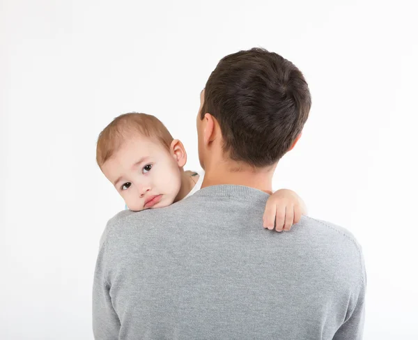 Porträt eines Vaters mit seinem kleinen Sohn — Stockfoto