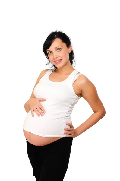 Charmante schwangere Mutter — Stockfoto
