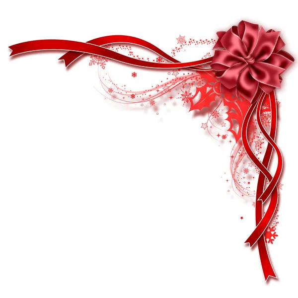 Beautiful design of white background red ribbon — Stock Photo, Image