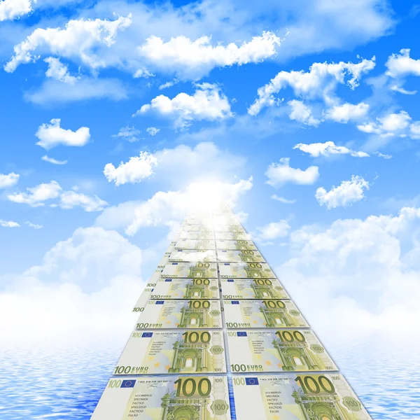 Road from banknotes — Stock Photo, Image