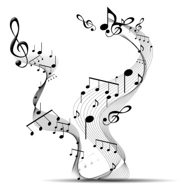 Musical background clipart