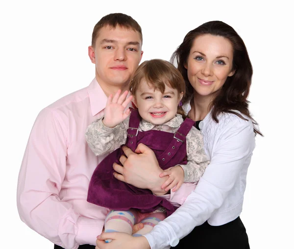 Young parents with a little daughter — Stock Photo, Image