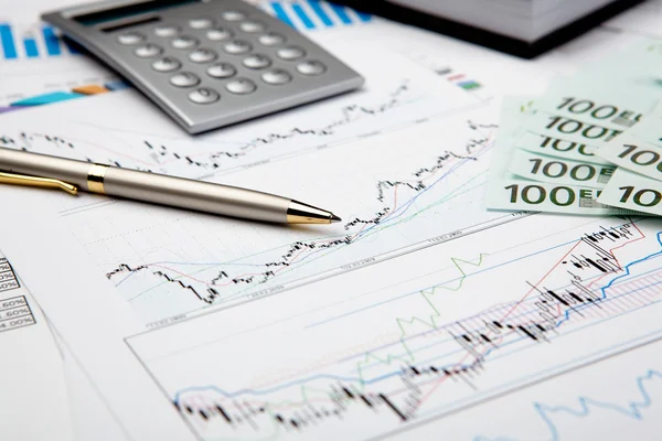 stock image Financial charts and graphs