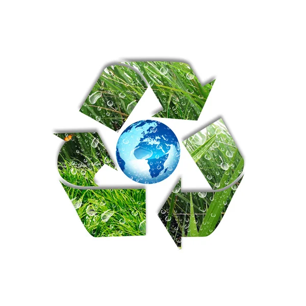 Символ охраны окружающей среды и утилизации — стоковое фото