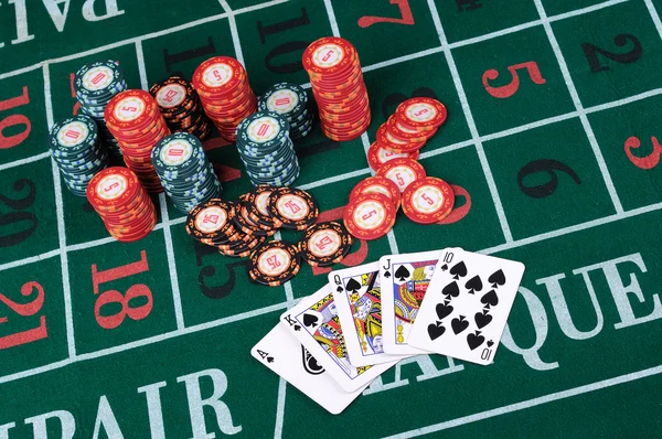 Место игрока в покер — стоковое фото