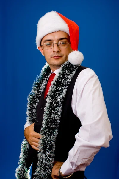 Ο άνθρωπος των επιχειρήσεων σε διακοπές Χριστούγεννα και Πρωτοχρονιά — Φωτογραφία Αρχείου