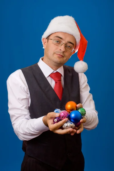 Business man at Christmas and New Year holidays — Stock Photo, Image