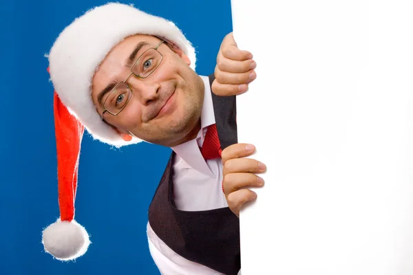 Homem de negócios no Natal e feriados de Ano Novo — Fotografia de Stock